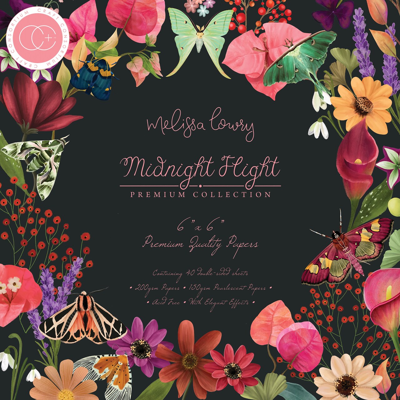Craft Consortium Double-Sided Paper Pad 6"X6" 40/Pkg-Midnight Flight